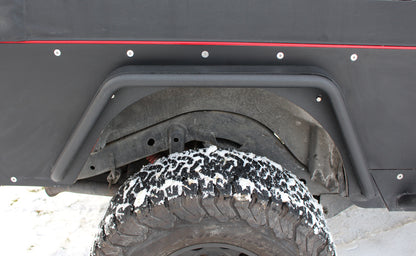 Fishbone Offroad 97-06 Jeep Wrangler TJ Steel Tube Fenders Front 3In Flare - Blk Textured Powdercoat FB23029F FB23029F Photo - lifestyle view