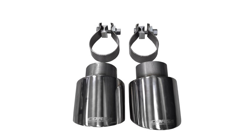 Corsa Performance 10-14 Volkswagen R Mk6 Polished Two 4.0in Polished Pro-Series Tip 14497 Photo - Primary