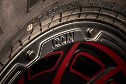 ICON Victory 17x8.5 6x120 0mm Offset 4.75in BS Satin Black w/Red Tint Wheel 3017859447SBRT 3017859447SBRT Photo - Close Up