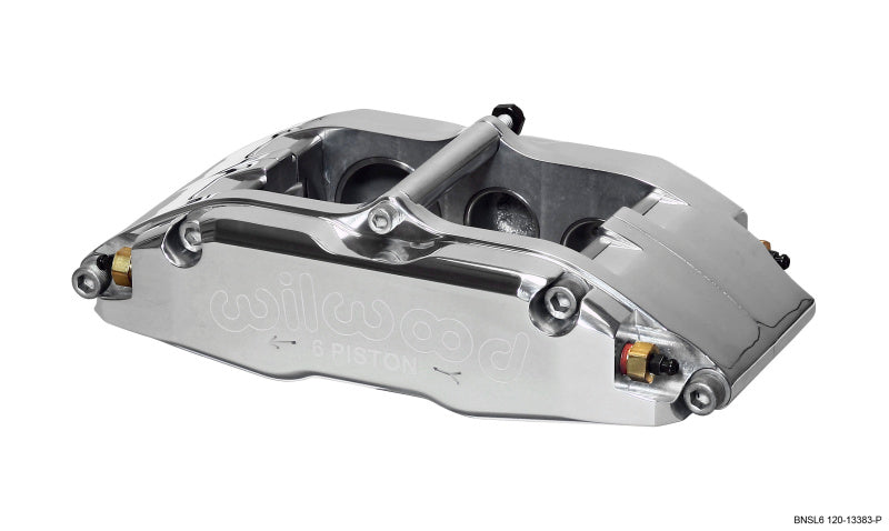 Wilwood Caliper-BNSL6-RH-Polished 1.62/1.12/1.12in Pistons 1.10in Disc 120-13382-P 120-13382-P Photo - Primary