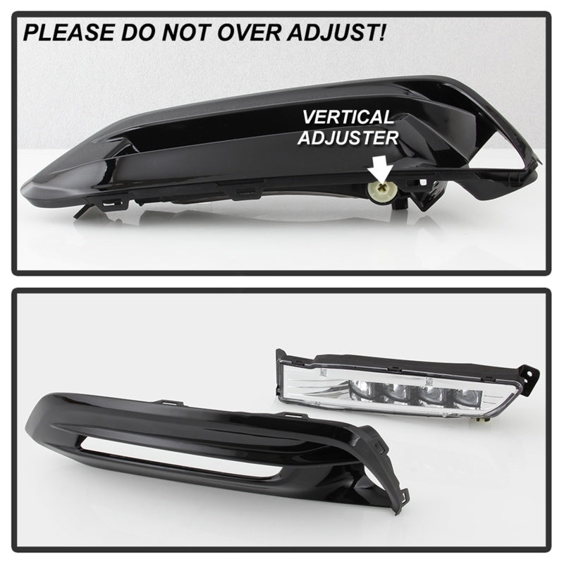 Spyder 18-19 Honda Accord Sedan OEM LED Fog Lights w/OEM Fit Switch - Clear (FL-HA2018-4D-LED-C) 5086310 5086310 Photo - Unmounted