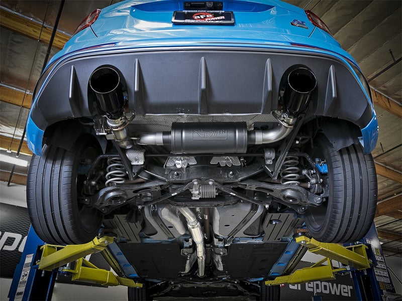 aFe Takeda 3in 304 SS Cat-Back Exhaust System w/ Black Tips 16-18 Ford 49-33103-B Photo - Mounted