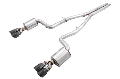 AWE Tuning 15+ Challenger 5.7 Touring Edition Exhaust - Non-Resonated - Diamond Black Quad Tips 3020-43084 3020-43084 Photo - Primary