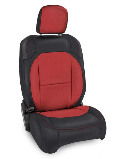 PRP Seats PRP 2018+ Jeep Wrangler JLU/4 Door/ Jeep Gladiator JT/ Rubicon Front Seat Covers (Pair) - Black/Red B040-05 B040-05 Photo - Primary