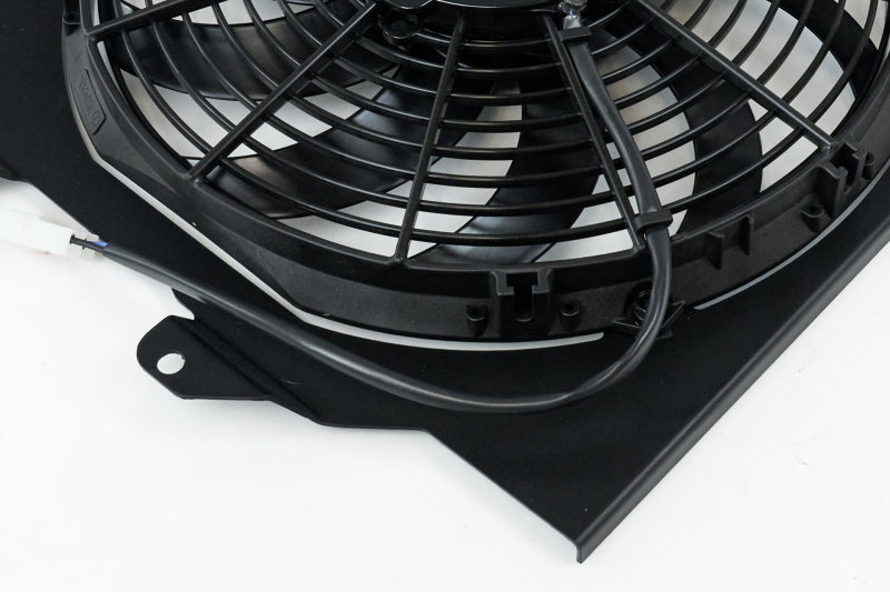 CSF 92-00 Honda Civic All-Aluminum Fan Shroud w/12in SPAL Fan - Black Finish 2858FB 2858FB Photo - Close Up