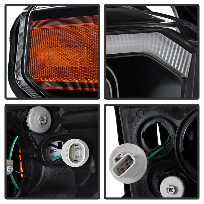 SPYDER xTune 14-17 Toyota Tundra DRL LED Light Bar Projector Headlights - Black (PRO-JH-TTU14-LB-BK) 9043024 9043024 Photo - Unmounted