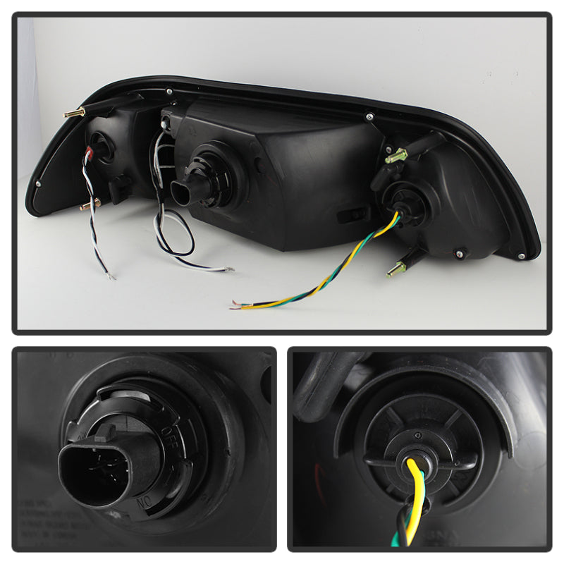 Spyder Ford Mustang 87-93 1PC LED (Replaceable LEDs)Crystal Headlights Black HD-YD-FM87-1PC-LED-BK 5012531 5012531 User 1