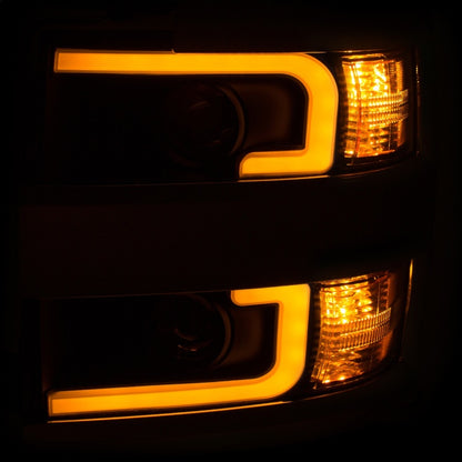 Anzo Projector Headlights 15-17 Chevrolet Silverado 2500HD / 3500HD Black w 111365 Photo - Unmounted