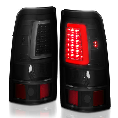 ANZO 2003-2006 Chevy Silverado 1500 LED Taillights Plank Style Black w/Smoke Lens 311334 311334 Photo - Unmounted