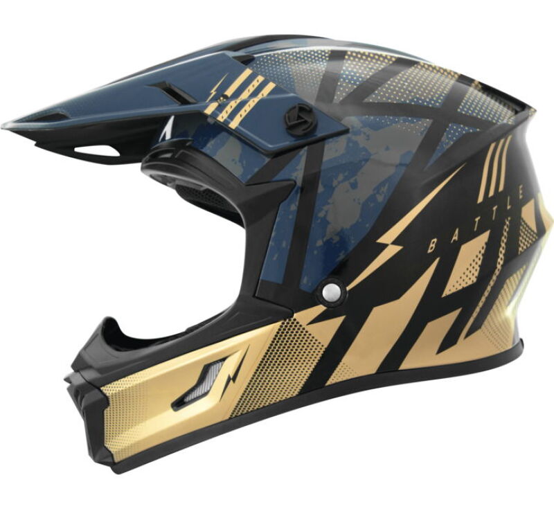 THH Helmets T710X Battle Blu/Gld Xs 646400 646400 Photo - Primary