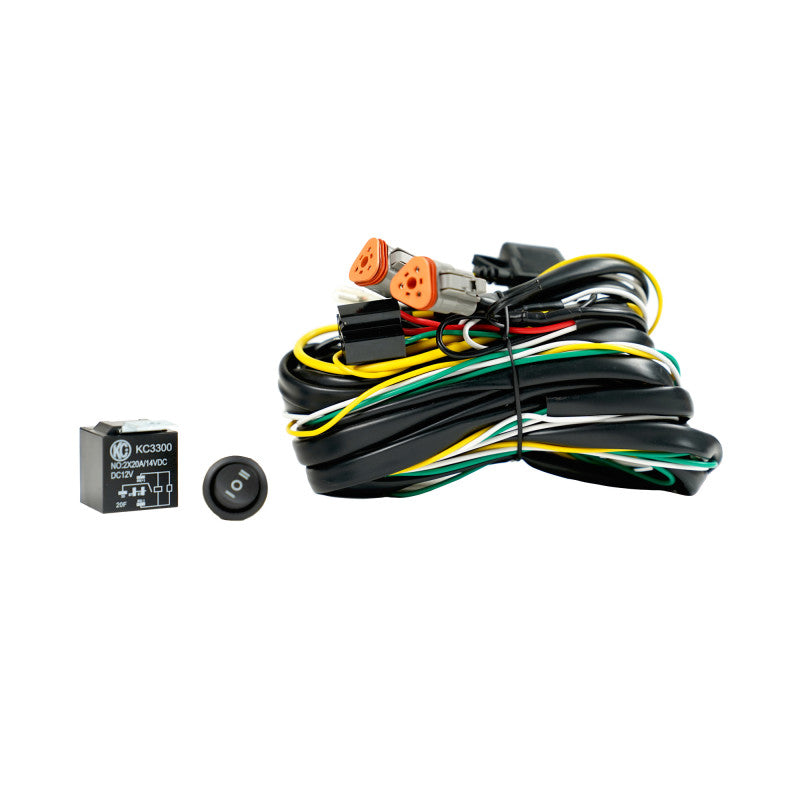 KC HiLiTES Wiring Harness FLEX ERA w/40 AMP Relay & 3 Position LED Rocker Switch (3-Pin Deutsch Con) 6311 6311 Photo - Primary