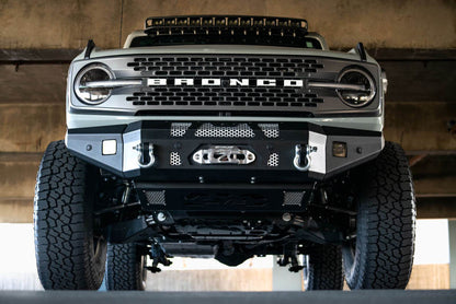 DV8 Offroad 2021+ Ford Bronco Front Bumper Winch Capable w/ Optional Bull Bar/Aux Light Opening FBBR-01 FBBR-01 Photo - Mounted