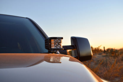 Rigid Industries 14-20 Toyota Tundra A-Pillar Mount (Fits 360-Series, D-Series, D-SS) 46701 46701 Photo - Mounted