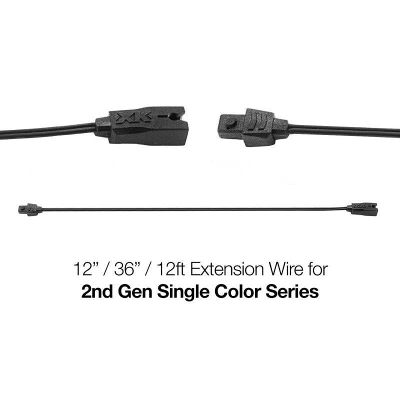 XKGLOW XK Glow Single Color Series 2nd Gen 2pin Extension Wire for 12FT XK-2P-WIRE-12FT