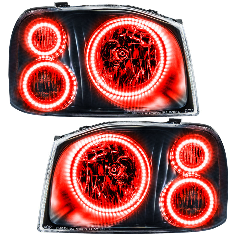 ORACLE Lighting 01-04 Nissan Frontier Pre-Assembled LED Halo Headlights - (w/Triple Halos) -Red 8905-003 8905-003 Photo - Primary
