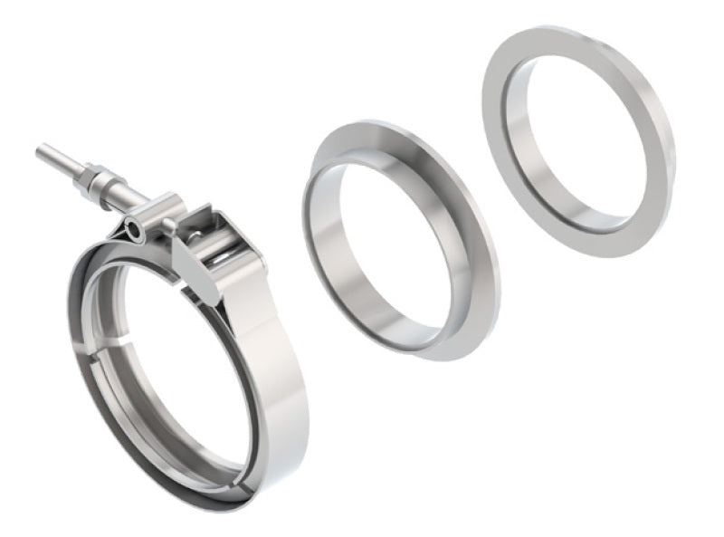 Borla Universal 3in Stainless Steel 3pc V-Band Clamp w/ Male and Female Flanges 18009 18009 Photo - Primary