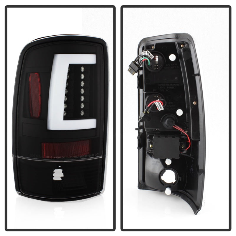 Spyder 00-06 GMC Yukon/Yukon XL V2 Light Bar LED Tail Lights - Black (ALT-YD-CD00V2-LBLED-BK) 5084149 5084149 Photo - Unmounted