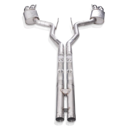 Stainless Works 18+ Ford Mustang GT 3in Legend 304SS Catback w/ H-Pipe Quad Polished Tips (No Valve) M18CBHPCL M18CBHPCL Photo - Primary