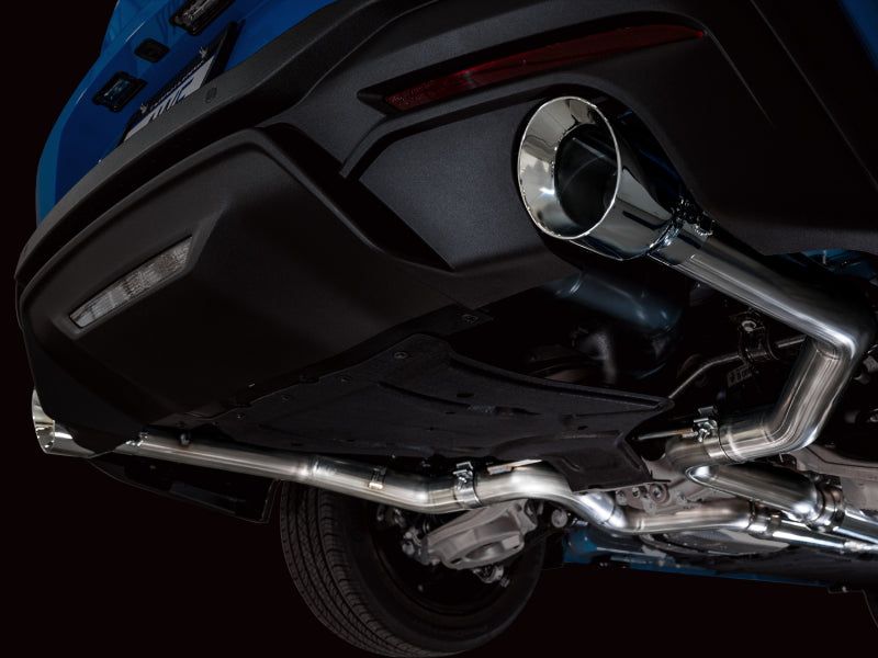 AWE Tuning AWE 2024 Ford Mustang GT Fastback S650 RWD Track Edition Catback Exhaust w/ Dual Chrome Silver Tips 3020-32650 3020-32650 Photo - Mounted