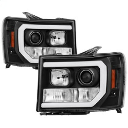 Spyder GMC Sierra 1500/2500/3500 07-13 V2 Projector Headlights- Black PRO-YD-GS07V2-LBDRL-BK 5083630 5083630 Photo - Primary