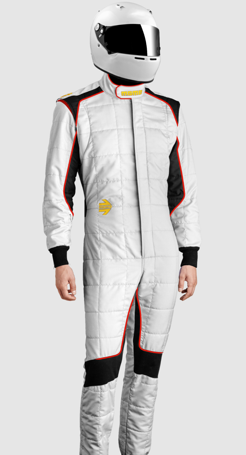 MOMO Corsa Evo Driver Suits Size 58 (SFI 3.2A/5/FIA 8856-2000)-White TUCOEVOWHT58
