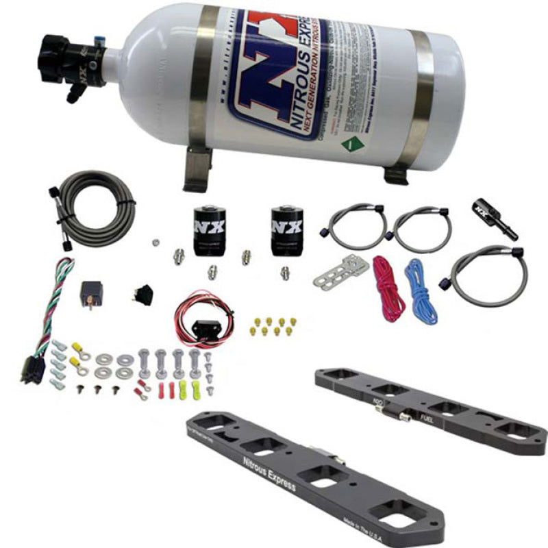 Nitrous Express Chrysler/Dodge/Jeep/ Ram 5.7/ 6.1/ 6.4 Hemi Direct Port Plate System w/ 10lb Bottle 20958-10 20958-10 Photo - Primary