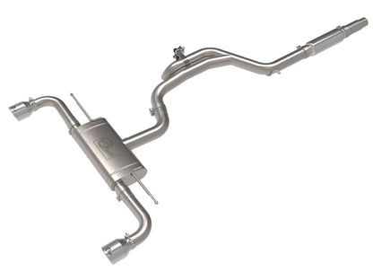 aFe Gemini XV 3in to 2 1/2in 304 SS Cat-Back Exhaust 22-23 Volkswagen GTI (MK8) 2.0L w/Polished Tips 49-36451-P 49-36451-P Photo - Primary