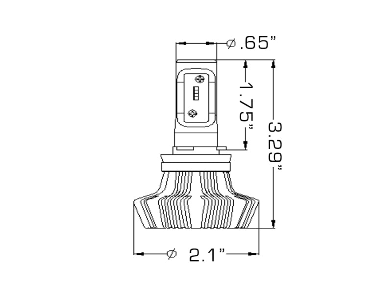 ORACLE Lighting Oracle H16 4000 Lumen LED Headlight Bulbs (Pair) - 6000K 5237-001 5237-001 Photo - Close Up