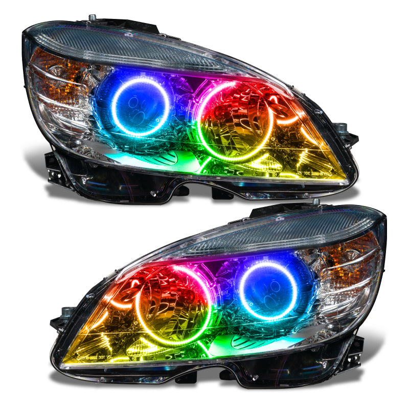 ORACLE Lighting Oracle 08-11 Mercedes Benz C-Class Pre-Assembled Headlights Chrome Housing ColorSHIFT w/o Controller 7115-334 7115-334 Photo - in package