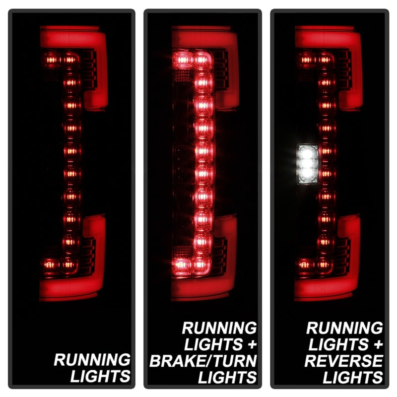 Spyder 17-18 Ford F-250 SD (w/Blind Spot Sensor) LED Tail Lights - Red Clr (ALT-YD-FS17BS-LED-RC) 5085634 5085634 Photo - Unmounted
