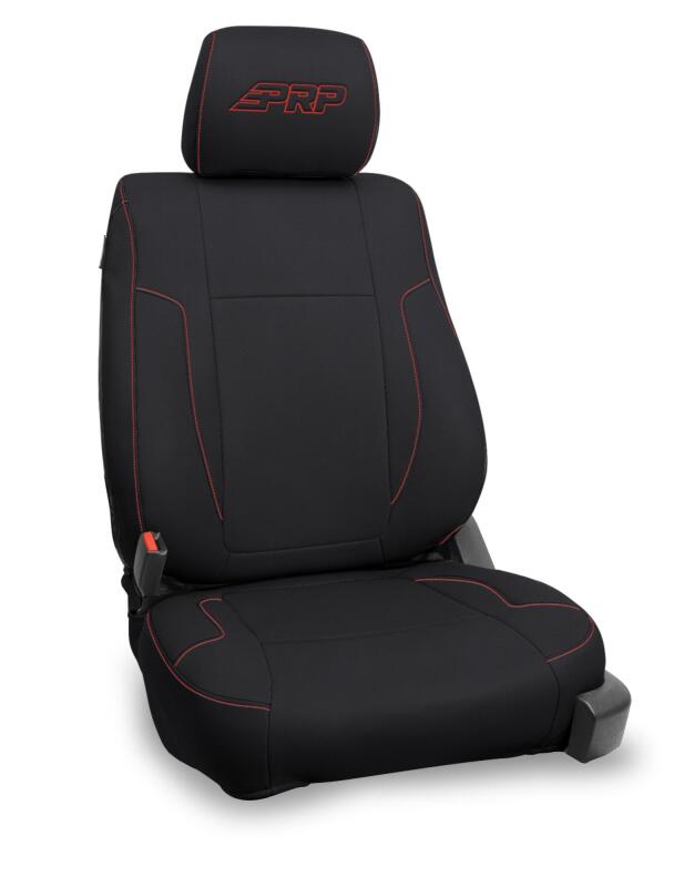 PRP Seats PRP 12-14 Ford Raptor Front Seat Covers (Pair) - Black w/ Red Stitch B068-01 B068-01 Photo - Primary
