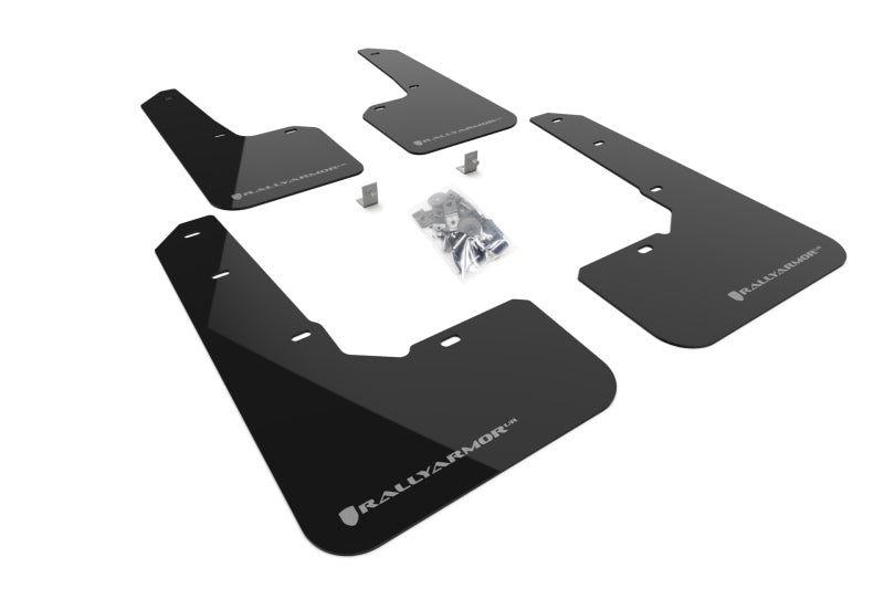 Rally Armor 2022 Subaru Outback Wilderness Black Mud Flap Silver Logo MF76-UR-BLK/SIL MF76-UR-BLK/SIL Photo - Primary