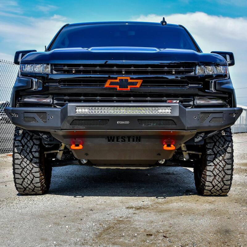 Westin 19-21 Chevrolet Silverado 1500 Pro-Mod Front Bumper - Tex. Blk 58-41215 58-41215 Photo - Mounted