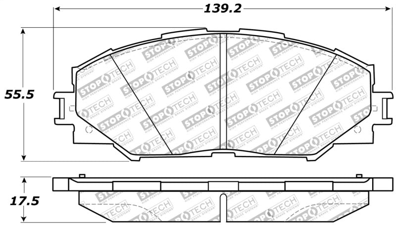 StopTech Sport Brake Pads With Shims And Hardware 309.12100 Photo - Primary