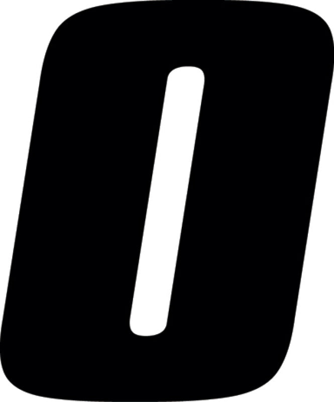 Hardline Dirt Digits 3pk 4 in. - High Gloss Number 0 - Black DD43B-0 DD43B-0 Photo - Primary