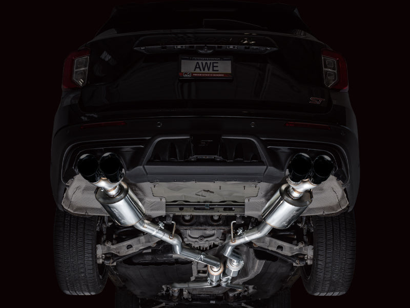 AWE Tuning 2020+ Ford Explorer ST Touring Edition Exhaust w/ Diamond Black Tips 3015-43625 3015-43625 Photo - Mounted