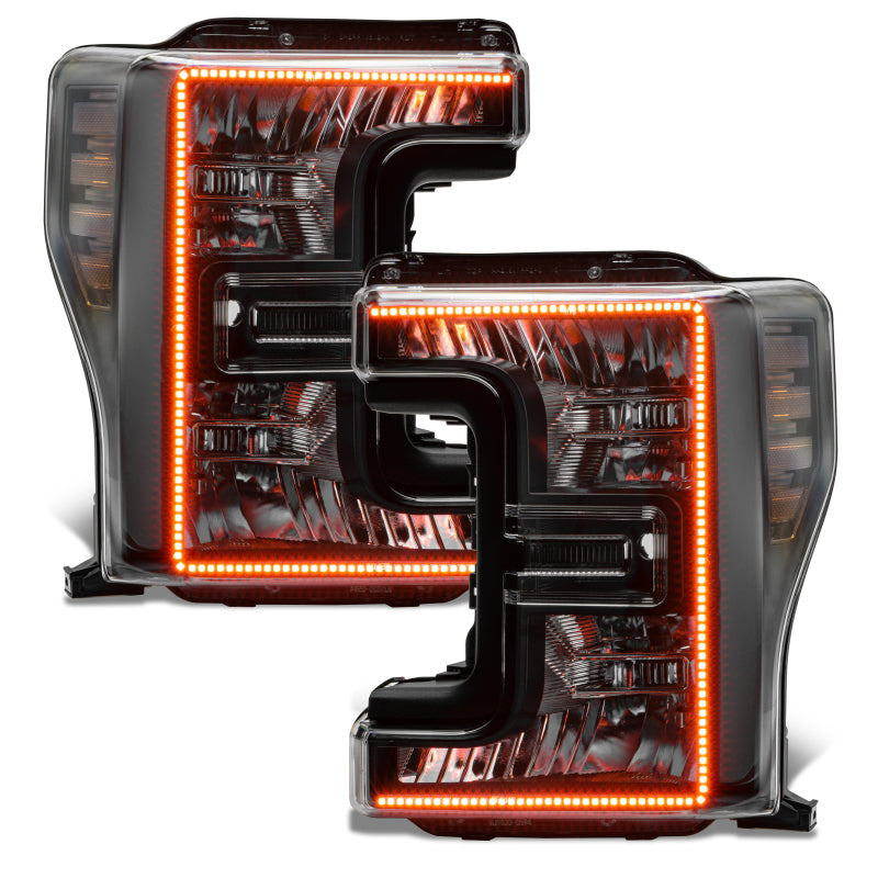 ORACLE Lighting Oracle 17-19 Ford F-250 SD Dynamic Pre-Assembled Headlights - Halogen - Black Edition - ColorSHIFT 8203-332 8203-332 User 1