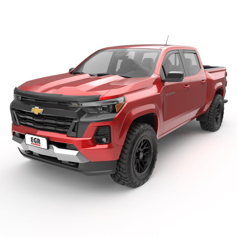 EGR 16-24 Nissan Titan XD Superguard Hood Guard - Matte Black 309595 309595 Photo - Mounted
