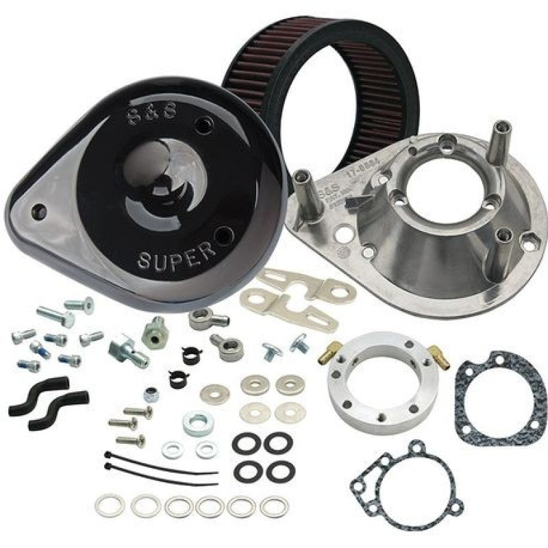 S&S Cycle Air Cleaner Kit Teardrop CV/EFI - Black 170-0181A 170-0181A Photo - Primary