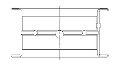 ACL Chevrolet V8 396/402/427/454 Race Series Standard Size 0.080in Narrowed Main Bearing Set 5M829HN-STD 5M829HN-STD Technical Drawing