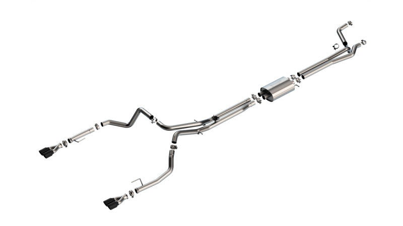 Borla 24-25 Chevy Silverado 1500 (6.2L V8) S-Type Cat Back - 3.5in Black Chrome Tips 141000BC 141000BC Photo - Primary