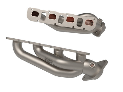aFe Twisted Steel 2021+ Jeep Wrangler 392 JL 6.4L V8 Headers - Titanium Cerakote 48-38031-T 48-38031-T Photo - Unmounted