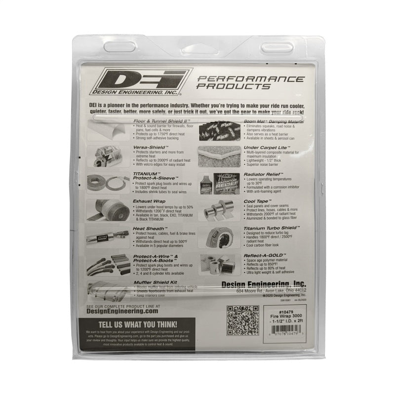 DEI Fire Wrap 3000 1-1/2in I.D. x 2ft 10479 10479 Photo - Unmounted