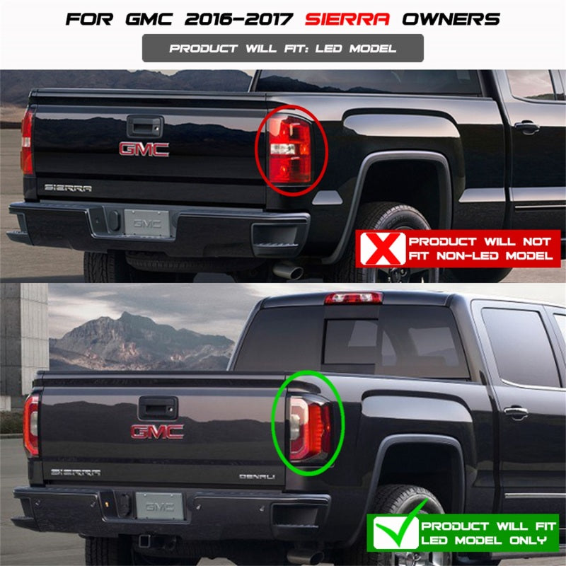Spyder GMC Sierra 2016-2017 Light Bar LED Tail Lights - Red Clear ALT-YD-GS16-LED-RC 5083807 5083807 Photo - Mounted