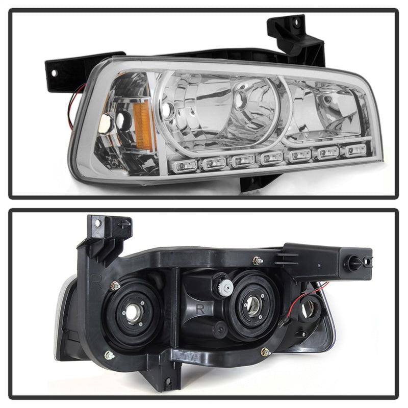 SPYDER Xtune Dodge Charger 06-10 1Pc LED Crystal Headlights Chrome HD-ON-DCH05-1PC-LED-C 5017628 5017628 Photo - Unmounted