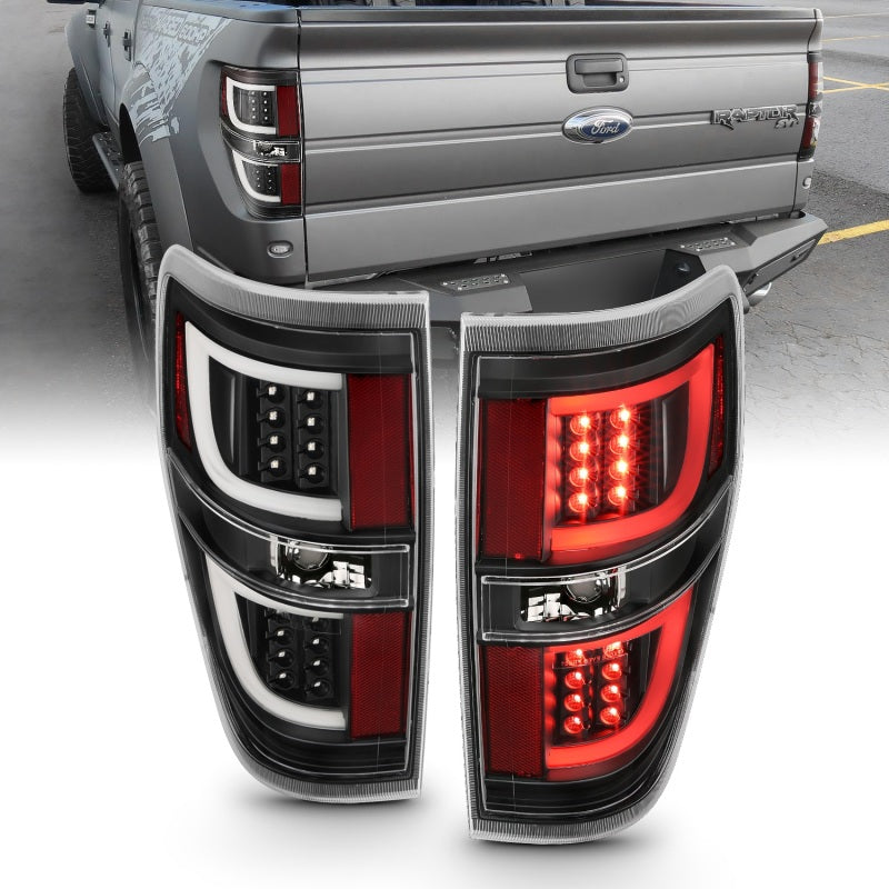 Anzo 2009-2013 Ford F-150 LED Taillights Black 311257 Photo - Primary
