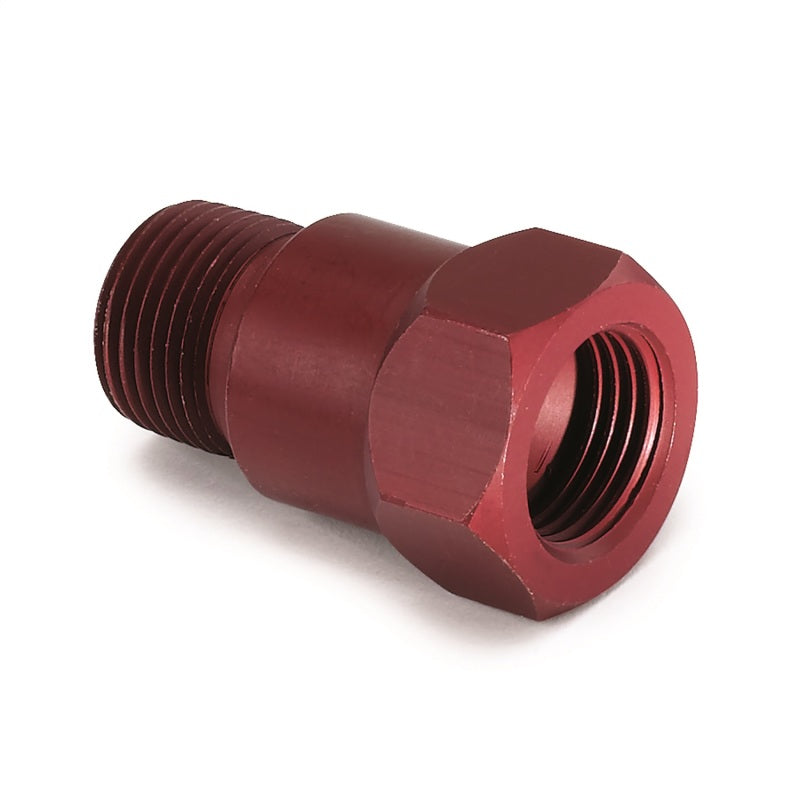 Autometer Fitting, Adapter, 3/8 Npt Male, Aluminum, Red, For Mech. Temp. Gauge 2272 Photo - Primary