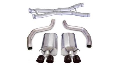 Corsa Performance 3.0" Dual Rear Exit Cat-Back Exhaust System with Twin 4.0" Tips Sport 14164CB3BLK Photo - Primary