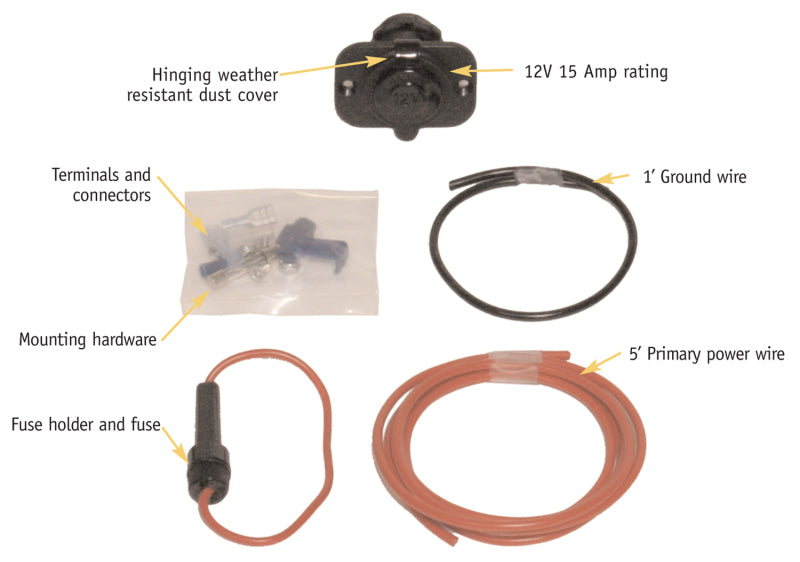 Tuffy Products Tuffy 12 V Power Source- Weather Resistant Cap- 15A 862 862 Photo - Close Up