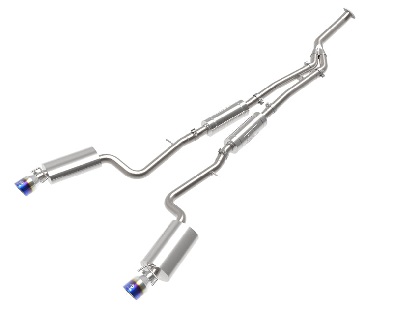 aFe POWER Takeda 16-17 Lexus IS200t L4-2.0L (t) 2.5in-3in 304 SS CB Exhaust w/ Blue Tip 49-36059-L 49-36059-L Photo - Primary